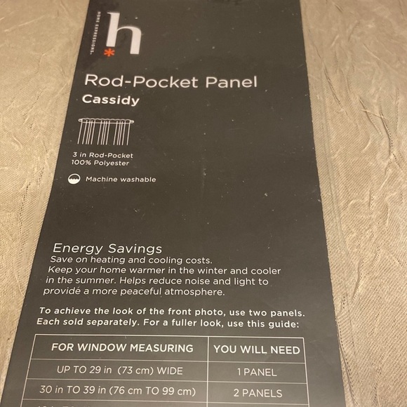 Home Expression Cassidy Blackout 72” Length Curtains Set With Scalloped Valance - Picture 9 of 9